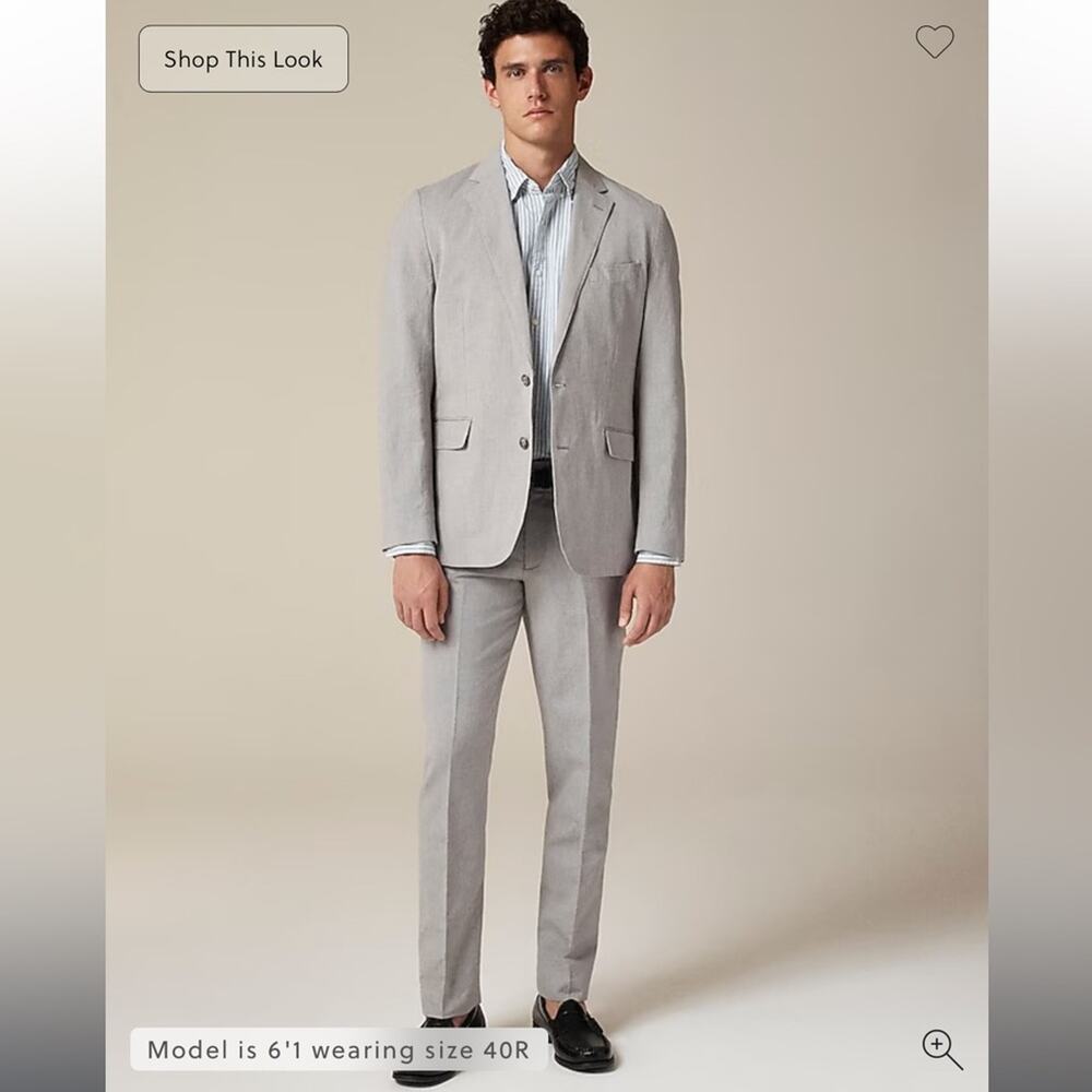 J.Crew Ludlow Slim-fit unstructured suit jacket in Irish cotton-linen blend